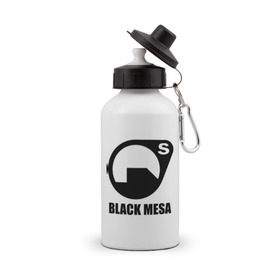 Бутылка спортивная с принтом Black mesa Black logo , металл | емкость — 500 мл, в комплекте две пластиковые крышки и карабин для крепления | black mesa | игры | компьютерные игры