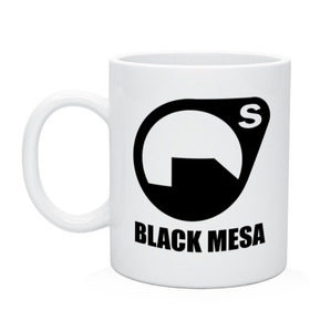 Кружка с принтом Black mesa Black logo , керамика | объем — 330 мл, диаметр — 80 мм. Принт наносится на бока кружки, можно сделать два разных изображения | black mesa | игры | компьютерные игры