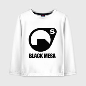 Детский лонгслив хлопок с принтом Black mesa Black logo , 100% хлопок | круглый вырез горловины, полуприлегающий силуэт, длина до линии бедер | black mesa | игры | компьютерные игры