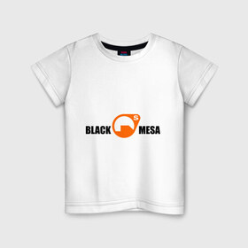 Детская футболка хлопок с принтом Black mesa Main logo , 100% хлопок | круглый вырез горловины, полуприлегающий силуэт, длина до линии бедер | Тематика изображения на принте: black mesa | игры | компьютерные игры