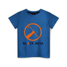 Детская футболка хлопок с принтом Black mesa Orange logo , 100% хлопок | круглый вырез горловины, полуприлегающий силуэт, длина до линии бедер | black mesa | игры | компьютерные игры