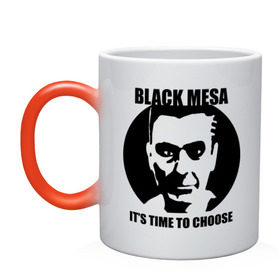 Кружка хамелеон с принтом Black mesa Choose , керамика | меняет цвет при нагревании, емкость 330 мл | black mesa | игры | компьютерные игры