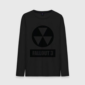 Мужской лонгслив хлопок с принтом Fallout Black logo , 100% хлопок |  | 