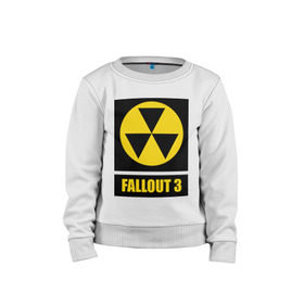 Детский свитшот хлопок с принтом Fallout Yellow logo , 100% хлопок | круглый вырез горловины, эластичные манжеты, пояс и воротник | 