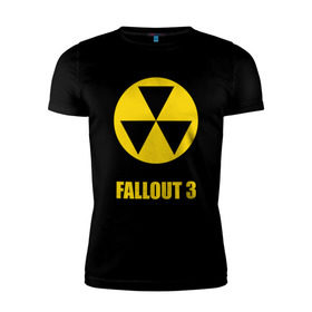 Мужская футболка премиум с принтом Fallout Yellow logo , 92% хлопок, 8% лайкра | приталенный силуэт, круглый вырез ворота, длина до линии бедра, короткий рукав | 