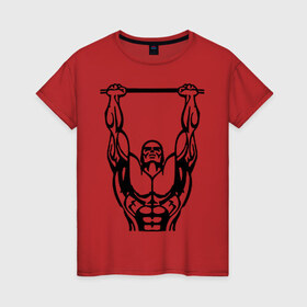 Женская футболка хлопок с принтом Street Workout K-ntxt , 100% хлопок | прямой крой, круглый вырез горловины, длина до линии бедер, слегка спущенное плечо | work out | workout | ворк аут | воркаут | спорт