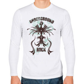 Мужской лонгслив хлопок с принтом Underground Rock , 100% хлопок |  | rock | андергроунд | музыка | рок | рок музыка