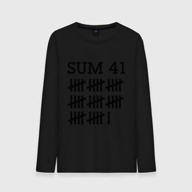 Мужской лонгслив хлопок с принтом Sum 41 black , 100% хлопок |  | sum 41 | музыка | панк рок | рок | сам 41