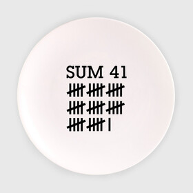 Тарелка 3D с принтом Sum 41 black , фарфор | диаметр - 210 мм
диаметр для нанесения принта - 120 мм | sum 41 | музыка | панк рок | рок | сам 41