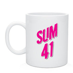 Кружка с принтом Sum 41 logo , керамика | объем — 330 мл, диаметр — 80 мм. Принт наносится на бока кружки, можно сделать два разных изображения | sum 41 | музыка | панк рок | рок | сам 41