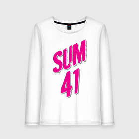 Женский лонгслив хлопок с принтом Sum 41 logo , 100% хлопок |  | sum 41 | музыка | панк рок | рок | сам 41