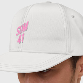 Кепка снепбек с прямым козырьком с принтом Sum 41 pink , хлопок 100% |  | rock | музыка | музыкальные стили | панк | панк рок | рок