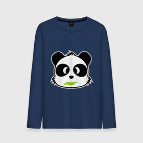 Мужской лонгслив хлопок с принтом Веселая панда , 100% хлопок |  | Тематика изображения на принте: панда