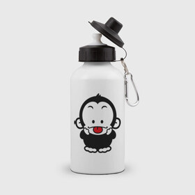 Бутылка спортивная с принтом Веселая обезьянка , металл | емкость — 500 мл, в комплекте две пластиковые крышки и карабин для крепления | веселая | веселая обезьянка | животные | обезьяна | обезьянка | прикольные картинки