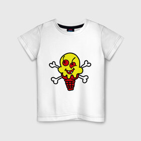 Детская футболка хлопок с принтом Мороженко , 100% хлопок | круглый вырез горловины, полуприлегающий силуэт, длина до линии бедер | 