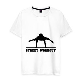 Мужская футболка хлопок с принтом Street Workout V , 100% хлопок | прямой крой, круглый вырез горловины, длина до линии бедер, слегка спущенное плечо. | street workout | workout | воркаут | стрит воркаут