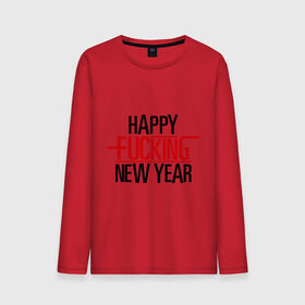 Мужской лонгслив хлопок с принтом Happy fucking New Year , 100% хлопок |  | Тематика изображения на принте: 2013 | happy new year | new year | нг | новый год | новый год 2013 | с новым годом