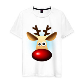 Мужская футболка хлопок с принтом WOW Deer , 100% хлопок | прямой крой, круглый вырез горловины, длина до линии бедер, слегка спущенное плечо. | 2013 | happy new year | new year | год змеи | дед мороз | новый год | олень