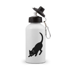 Бутылка спортивная с принтом Черная/Белая кошечка , металл | емкость — 500 мл, в комплекте две пластиковые крышки и карабин для крепления | влюбленная кошка | влюбленный котенок | киса | китти | кот | котенок | кошка | кошки | прикольные картинки | черная белая кошечка