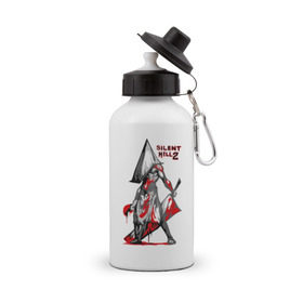Бутылка спортивная с принтом Silent Hill (палач) , металл | емкость — 500 мл, в комплекте две пластиковые крышки и карабин для крепления | Тематика изображения на принте: кино | кровь | сайлент хилл | топор | ужастик | ужасы | фильм