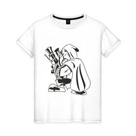 Женская футболка хлопок с принтом Dota Sniper , 100% хлопок | прямой крой, круглый вырез горловины, длина до линии бедер, слегка спущенное плечо | 