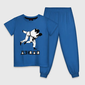 Детская пижама хлопок с принтом Дзюдо (3) , 100% хлопок |  брюки и футболка прямого кроя, без карманов, на брюках мягкая резинка на поясе и по низу штанин
 | Тематика изображения на принте: дзюдо