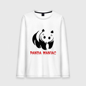 Мужской лонгслив хлопок с принтом Panda maniac , 100% хлопок |  | Тематика изображения на принте: 