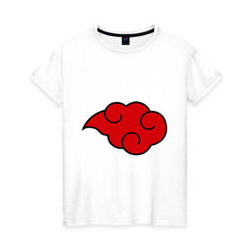 Женская футболка хлопок с принтом Облако (Акацуки) , 100% хлопок | прямой крой, круглый вырез горловины, длина до линии бедер, слегка спущенное плечо | облако | орнамент | трайблы | узор | узоры