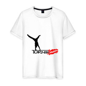 Мужская футболка хлопок с принтом Turnikman 2013 , 100% хлопок | прямой крой, круглый вырез горловины, длина до линии бедер, слегка спущенное плечо. | workout | воркаут | тренажеры | турникмен | турникмэн
