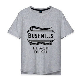 Мужская футболка хлопок Oversize с принтом Bushmills black bush , 100% хлопок | свободный крой, круглый ворот, “спинка” длиннее передней части | club | dj | бушмилс | виски | для барменов | клубные
