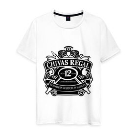 Мужская футболка хлопок с принтом Chivas Regal blended scotch , 100% хлопок | прямой крой, круглый вырез горловины, длина до линии бедер, слегка спущенное плечо. | club | для барменов | клубные | скотч виски