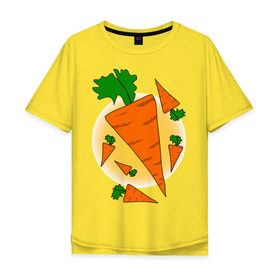 Мужская футболка хлопок Oversize с принтом Carrot , 100% хлопок | свободный крой, круглый ворот, “спинка” длиннее передней части | 14 feb | 14 февраля | влюбленным | день святого валентина | любовь | морковка | морковь | парные