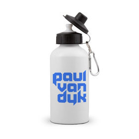 Бутылка спортивная с принтом Paul , металл | емкость — 500 мл, в комплекте две пластиковые крышки и карабин для крепления | club | evolution | paul van dyk | trance | клубная музыка | пол ван дюк | транс