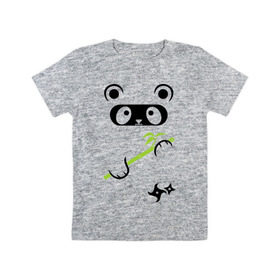 Детская футболка хлопок с принтом Panda ninja , 100% хлопок | круглый вырез горловины, полуприлегающий силуэт, длина до линии бедер | panda | бамбуковая панда | панда ниндзя