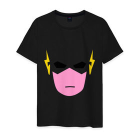 Мужская футболка хлопок с принтом Человек-молния , 100% хлопок | прямой крой, круглый вырез горловины, длина до линии бедер, слегка спущенное плечо. | супергерой