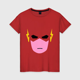 Женская футболка хлопок с принтом Человек-молния , 100% хлопок | прямой крой, круглый вырез горловины, длина до линии бедер, слегка спущенное плечо | супергерой