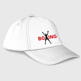 Бейсболка с принтом Boxing! , 100% хлопок | классический козырек, металлическая застежка-регулятор размера | бокс | боксер | боксировать | перчатки | спорт | спортсмен