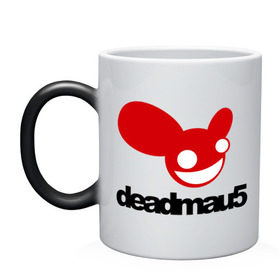 Кружка хамелеон с принтом DeadMau5. , керамика | меняет цвет при нагревании, емкость 330 мл | club | deadmaus | клуб | клыбная музыка | мышь | тусить