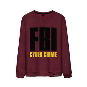 Мужской свитшот хлопок с принтом FBI - Cyber Crime , 100% хлопок |  | прикольные надписи | силовые структуры | спецслужба | фбр