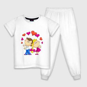 Детская пижама хлопок с принтом Валентинка - жонглёры , 100% хлопок |  брюки и футболка прямого кроя, без карманов, на брюках мягкая резинка на поясе и по низу штанин
 | Тематика изображения на принте: 