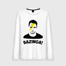 Мужской лонгслив хлопок с принтом Sheldon Bazinga , 100% хлопок |  | Тематика изображения на принте: big bang theory | бугагашенька | кураж бамбей | сериал | тбв | телесериал | теория большого взрыва | шелдон купер