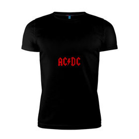 Мужская футболка премиум с принтом AC/DC , 92% хлопок, 8% лайкра | приталенный силуэт, круглый вырез ворота, длина до линии бедра, короткий рукав | ac dc | acdc | acds | acdsee | asds | heavy metal | metal | rock | trash metal | метал | металл | рок | рок группа | трэш метал | хеви метал | эйсидиси
