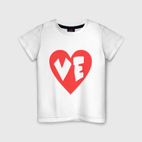 Детская футболка хлопок с принтом Вторая половинка любви , 100% хлопок | круглый вырез горловины, полуприлегающий силуэт, длина до линии бедер | Тематика изображения на принте: love | для влюбленных | для двоих | любовь | парные | сердечко | сердце