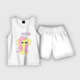 Детская пижама с шортами хлопок с принтом Naughty Fluttershy ,  |  | fluttershy | naughty | naughty fluttershy | pony | мой маленький пони | пони
