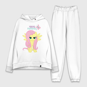 Женский костюм хлопок Oversize с принтом Naughty Fluttershy ,  |  | Тематика изображения на принте: fluttershy | naughty | naughty fluttershy | pony | мой маленький пони | пони