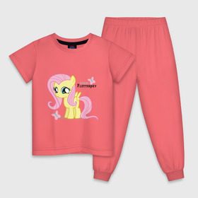 Детская пижама хлопок с принтом Nice Fluttershy , 100% хлопок |  брюки и футболка прямого кроя, без карманов, на брюках мягкая резинка на поясе и по низу штанин
 | fluttershy | nice | nice fluttershy | pony | мой маленький пони | пони