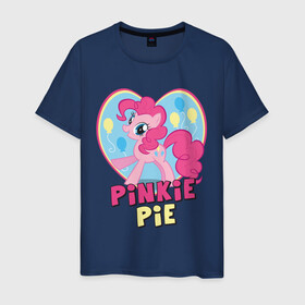 Мужская футболка хлопок с принтом Pinkie Pie in my heart , 100% хлопок | прямой крой, круглый вырез горловины, длина до линии бедер, слегка спущенное плечо. | heart | pinkie | pinkie pie in my heart | pony | детские | мой маленький пони | пони