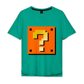 Мужская футболка хлопок Oversize с принтом Mario box , 100% хлопок | свободный крой, круглый ворот, “спинка” длиннее передней части | Тематика изображения на принте: 8 bit | nintendo | вопрос | вопросительный знак | марио | нинтендо