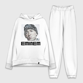 Женский костюм хлопок Oversize с принтом Eminem grey ,  |  | хип хоп