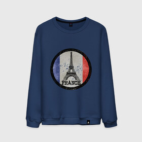Мужской свитшот хлопок с принтом Logo France , 100% хлопок |  | france | флаг франций | франция | эйфелева башня